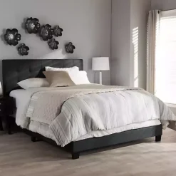 Kirklands Home Charcoal Tufted Modern Queen Bed Gray Best
