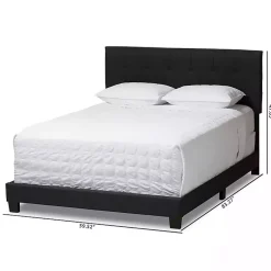 Kirklands Home Charcoal Tufted Modern Queen Bed Gray Best