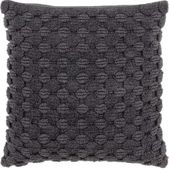 Pillows>Kirklands Home Charcoal Heavily Textured Pillow Gray
