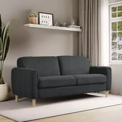 Kirklands Home Charcoal Lyon Sofa Gray Hot