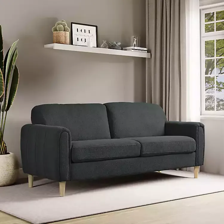 Kirklands Home Charcoal Lyon Sofa Gray Hot