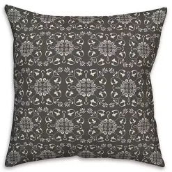 Kirklands Home Charcoal Medallion Indoor/Outdoor Pillow Clearance