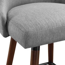 Kirklands Home Charcoal Mid-Century Modern Swivel Counter Stool Gray