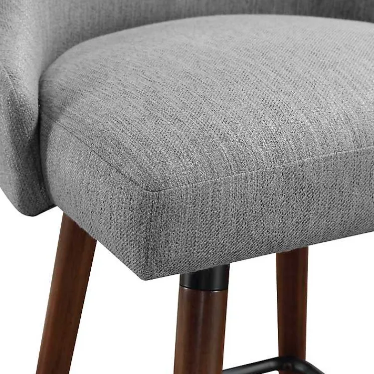 Kirklands Home Charcoal Mid-Century Modern Swivel Counter Stool Gray