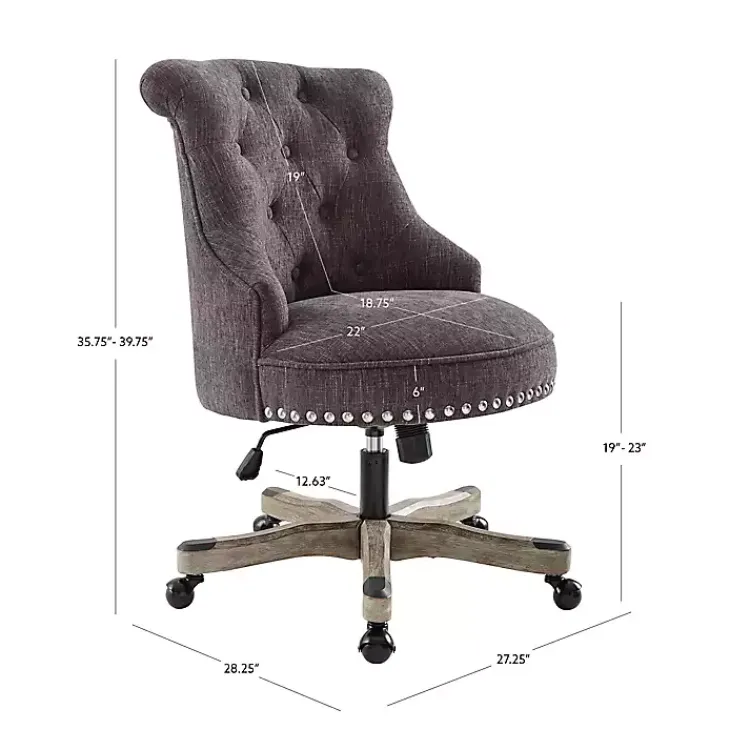 Kirklands Home Charcoal Miller Tufted Office Chair Gray Online