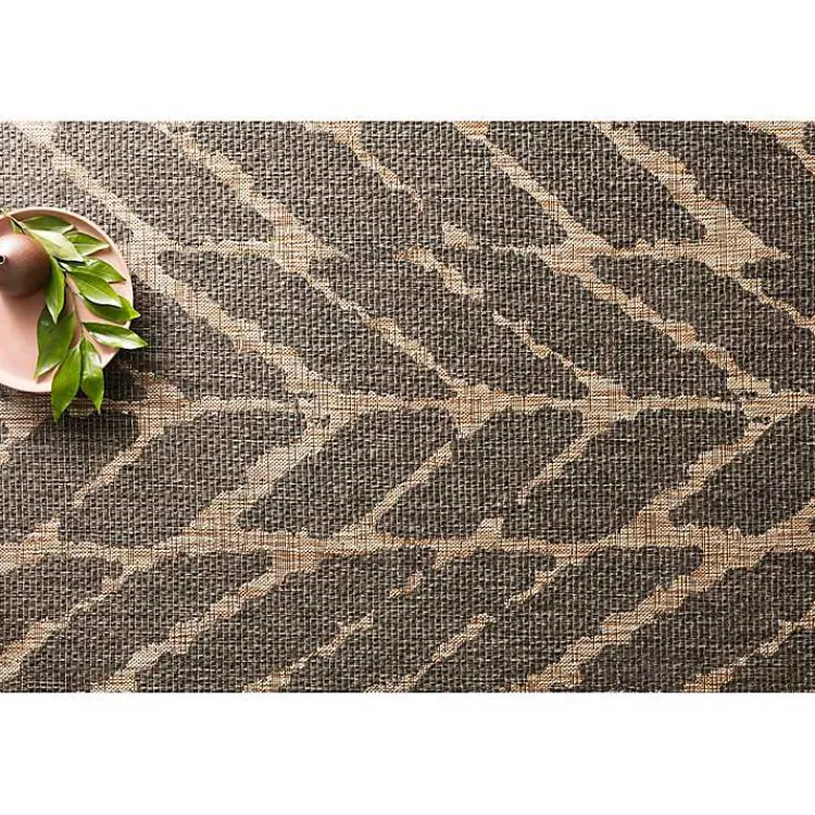 Kirklands Home Charcoal Mocha Chevron Outdoor Area Rug, 7x10 Clearance