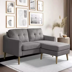 Kirklands Home Charcoal 2-pc. Loveseat & Ottoman Set Gray Sale