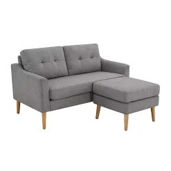 Kirklands Home Charcoal 2-pc. Loveseat & Ottoman Set Gray Sale