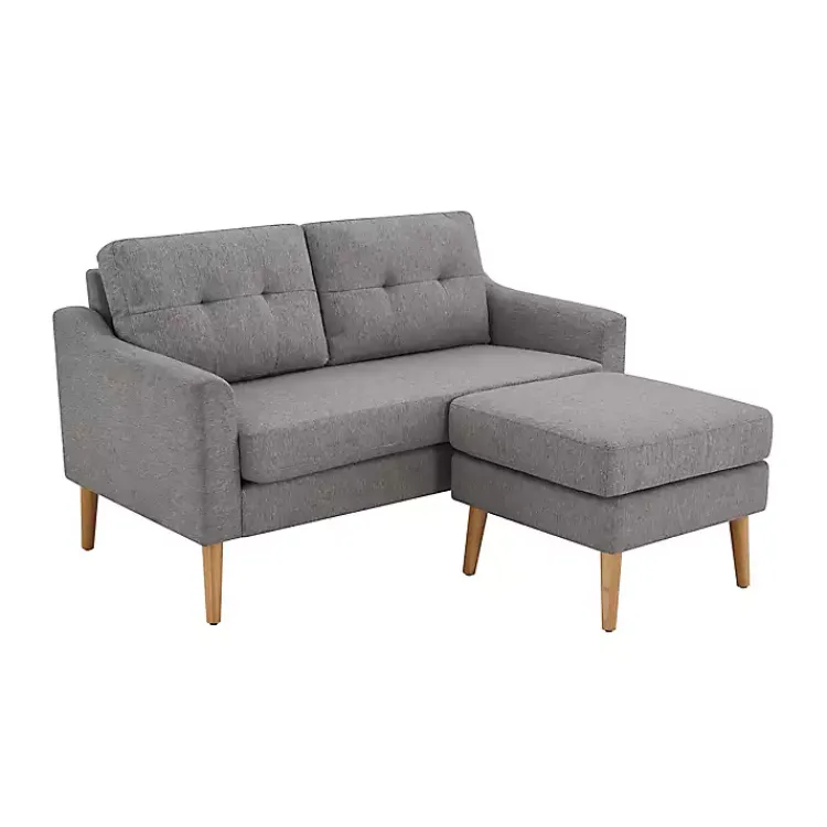 Kirklands Home Charcoal 2-pc. Loveseat & Ottoman Set Gray Sale