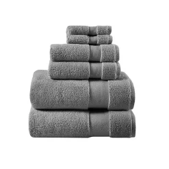 Kirklands Home Charcoal 6-pc. Oversized Cotton Bath Towel Set Gray Online
