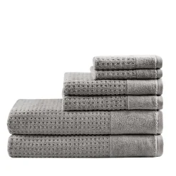 Kirklands Home Charcoal 6-pc. Waffle Cotton Bath Towel Set Gray Online