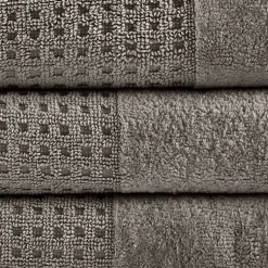Kirklands Home Charcoal 6-pc. Waffle Cotton Bath Towel Set Gray Online