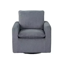 Kirklands Home Charcoal Sherpa Peri Swivel Armchair Gray Online