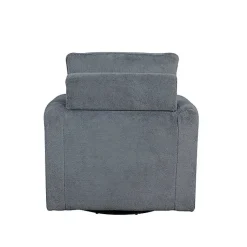 Kirklands Home Charcoal Sherpa Peri Swivel Armchair Gray Online