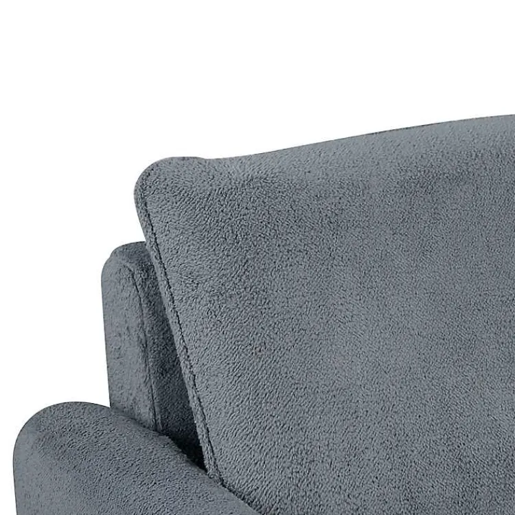 Kirklands Home Charcoal Sherpa Peri Swivel Armchair Gray Online