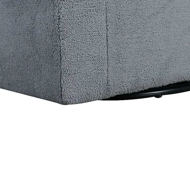 Kirklands Home Charcoal Sherpa Peri Swivel Armchair Gray Online