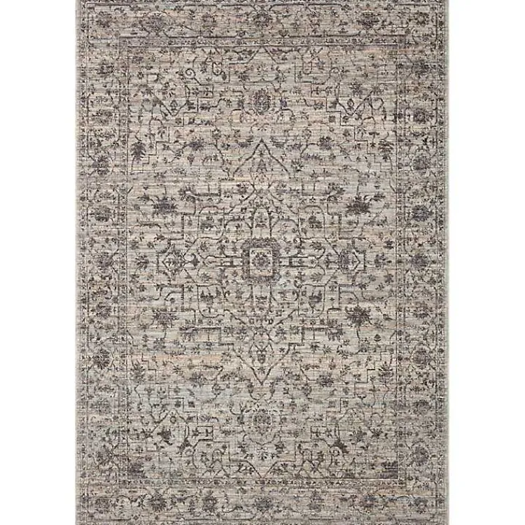 Kirklands Home Charcoal Sorrento Medallion Area Rug, 6x9 Gray Sale