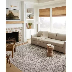 Kirklands Home Charcoal Sorrento Medallion Area Rug, 6x9 Gray Sale
