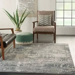 Kirklands Home Charcoal Tally Textured Area Rug, 3x5 Clearance