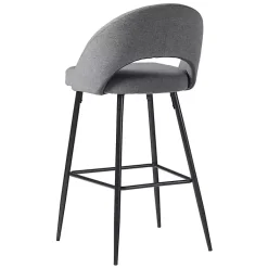 Kirklands Home Charcoal Upholstered Charli Bar Stools, Set of 2 Gray Clearance