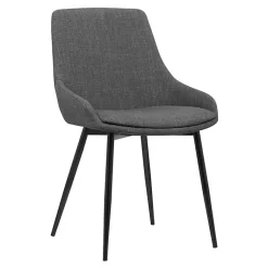 Kirklands Home Charcoal Upholstered Mia Dining Chair Gray Discount