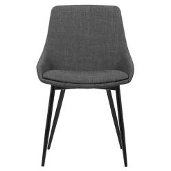 Kirklands Home Charcoal Upholstered Mia Dining Chair Gray Discount