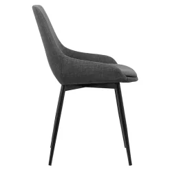 Kirklands Home Charcoal Upholstered Mia Dining Chair Gray Discount