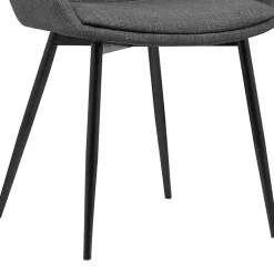 Kirklands Home Charcoal Upholstered Mia Dining Chair Gray Discount