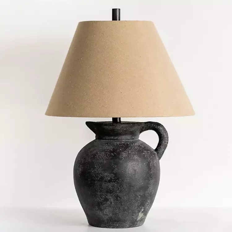Kirklands Home Charcoal Vase Table Lamp Tan Clearance