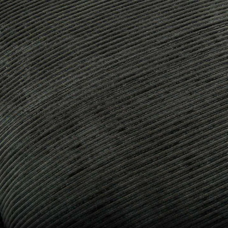Pillows>Kirklands Home Charcoal Velvet Corduroy Flange Throw Pillow Gray