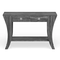 Kirklands Home Charcoal Wood 2-Drawer Console Table Gray Hot