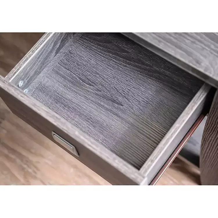Kirklands Home Charcoal Wood 2-Drawer Console Table Gray Hot