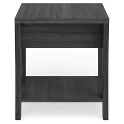 Kirklands Home Charcoal Wood Single Drawer Side Table Gray New