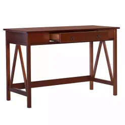 Kirklands Home Charleston Antique Tobacco Desk Brown Hot