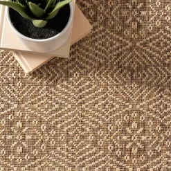 Kirklands Home Charlotte Elegant Outdoor Rug, 8x10 Tan