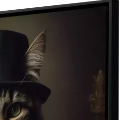 Kirklands Home Charming Victorian Cat Framed Canvas Art Print Discount