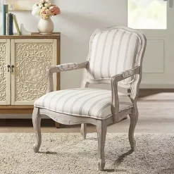 Kirklands Home Chaucer Navy Striped Accent Chair Online