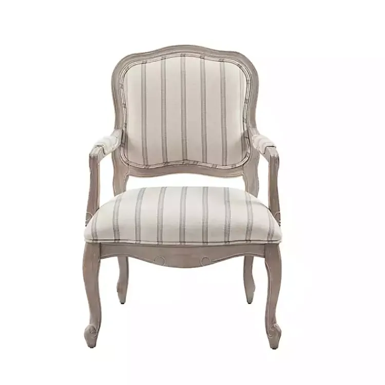 Kirklands Home Chaucer Navy Striped Accent Chair Online
