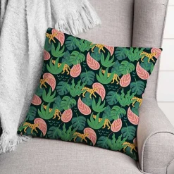 Kirklands Home Cheetahs and Leaves Outdoor Pillow Outlet
