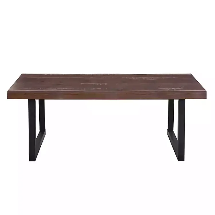 Kirklands Home Cherry Live Edge Wood Coffee Table Black Outlet