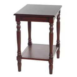 Kirklands Home Cherry Wood Sybil Accent Table Brown Discount