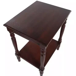 Kirklands Home Cherry Wood Sybil Accent Table Brown Discount