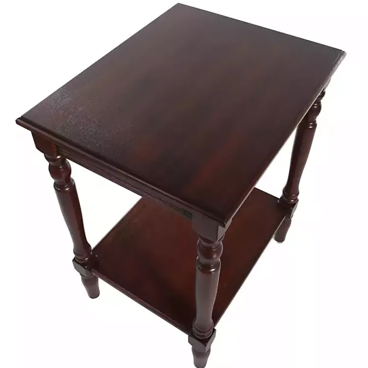 Kirklands Home Cherry Wood Sybil Accent Table Brown Discount
