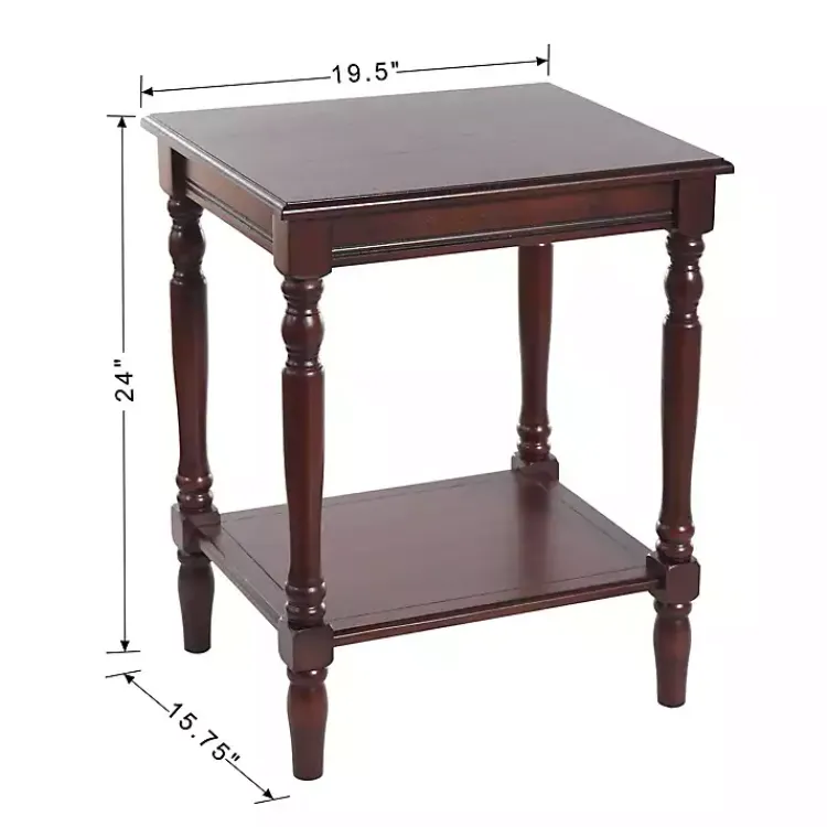 Kirklands Home Cherry Wood Sybil Accent Table Brown Discount