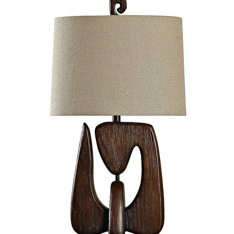 Kirklands Home Chestnut Faux Wood Table Lamp Tan Online