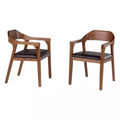 Kirklands Home Chestnut Ramus Dining Armchairs, Set of 2 Brown Online