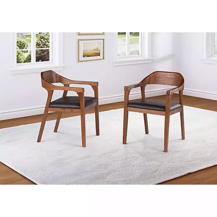 Kirklands Home Chestnut Ramus Dining Armchairs, Set of 2 Brown Online