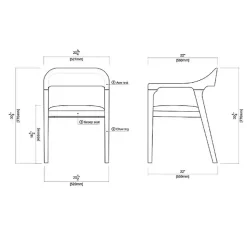Kirklands Home Chestnut Ramus Dining Armchairs, Set of 2 Brown Online