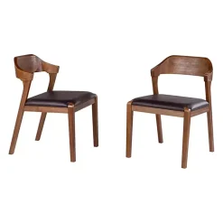 Kirklands Home Chestnut Ramus Dining Side Chairs, Set of 2 Brown Sale