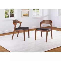 Kirklands Home Chestnut Ramus Dining Side Chairs, Set of 2 Brown Sale